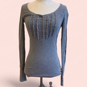 Y2K Aeropostale Ruffle Henley